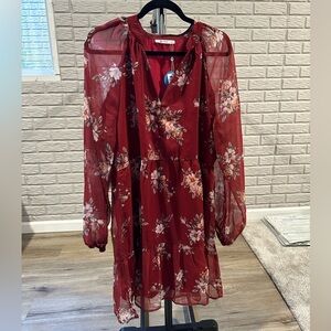 BRAND NEW! Cupshe Long Sleeve Chiffon Dress